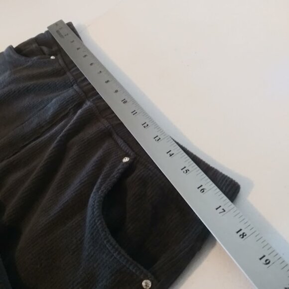 Quacker Factory by Jeanne Bice women's size M gray corduroy straight leg pants - Picture 7 of 15
